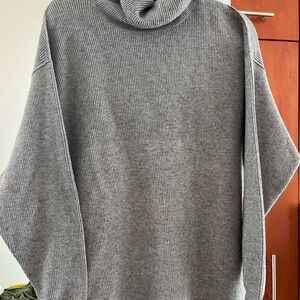 Free People oversized ribbed turtleneck sweater